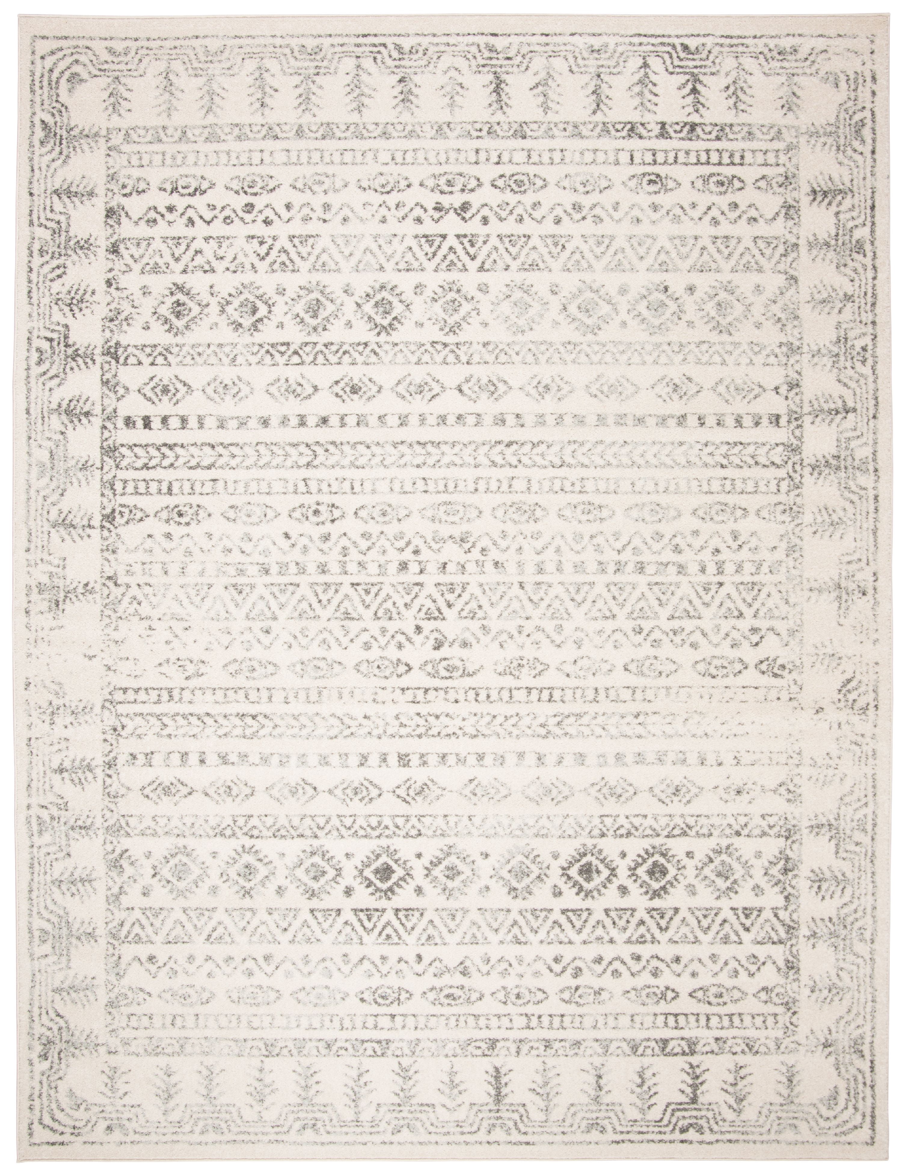 SAFAVIEH Tulum Flint Distressed Southwestern Area Rug, Ivory/Grey, 8' x 10'