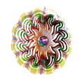 thumbnail image 6 of Accent Collection Abstract Metal Wind Spinner For Garden, 3D Design, Blue, 6 of 6