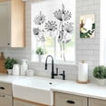 thumbnail image 5 of Black Dandelion Tie Up Curtains for Windows, Adjustable Balloon Window Shades, Country Modern Minimalist Flower Kitchen Window Treatments Adjustable Roll Up Curtain for Basement/Nursery 52"x45", 5 of 8