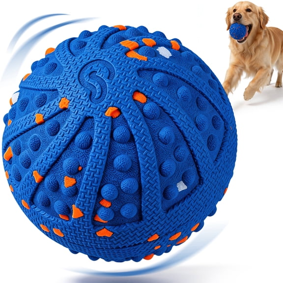 Vacqueen Interactive Automatic Rolling Dog Ball, ETPU Waterproof Dog Toys,Blue