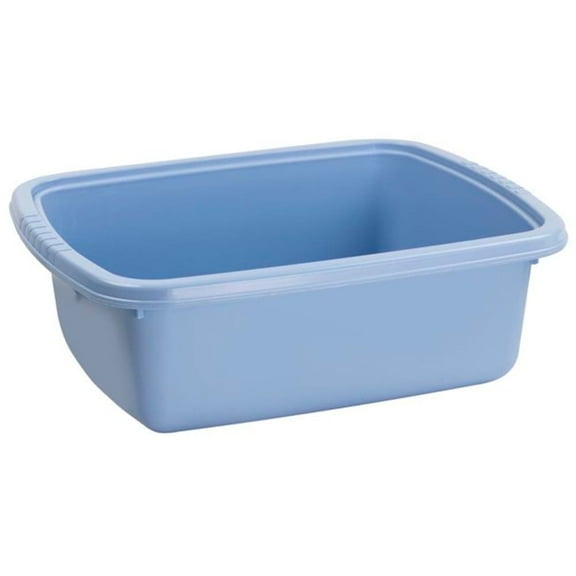 YBM HOME Plastic Square Plastic Wash Basin 6.25 quart,Light Blue