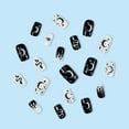 thumbnail image 5 of Press on Nails Long Stiletto Fake Nails 3D Snake Design Black White 2 Sets Sixdian, 5 of 9