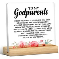 Best Godparents Gift, Godparents Gift From Godson Goddaughter, Thank You Appreciate Gift For Godparents, To My Godparents Acrylic Desk Sign Decor
