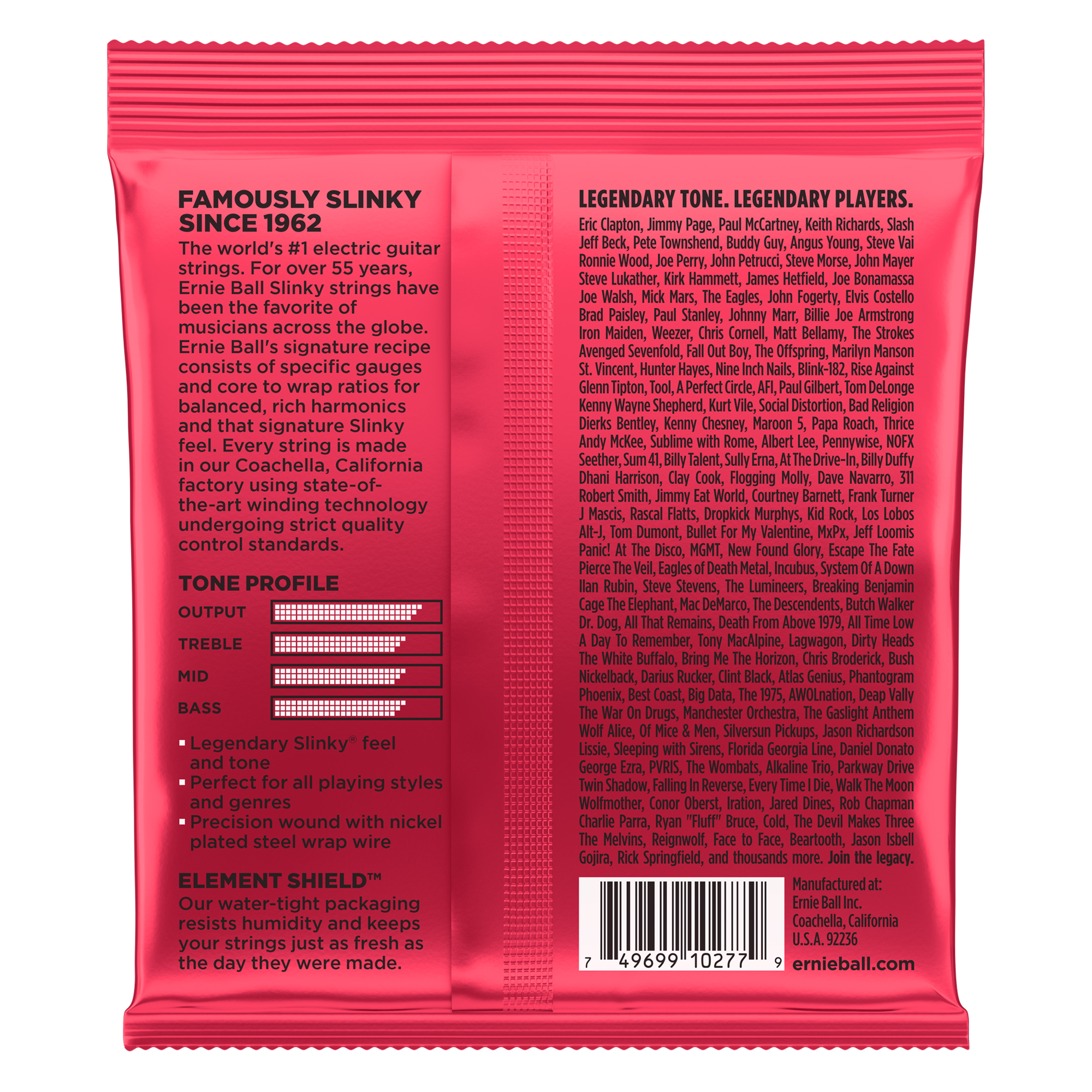 12 PACK Ernie Ball 2226 Burly Slinky Nickel Wound Electric Guitar Strings (11-52)