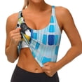 thumbnail image 2 of Sikiie French Bulldog Dog in a Bathtub Print Strappy Sports Bra for Women Padded Push Up Sports Bra Athletic Running Sports Bra Workout Bra Yoga Bra, 2 of 5