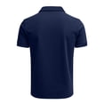 thumbnail image 5 of Yifymode Men's Zipper Collar Short Sleeve Polo Shirt, Classic Fit Soft Fabric for Casual and Sports Wear Navy M, 5 of 5