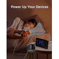 thumbnail image 4 of Digital Projection Alarm Clock with 180 Rotatable Projector & 3-Level Adjustable Brightness for Bedroom/Office, 4 of 5