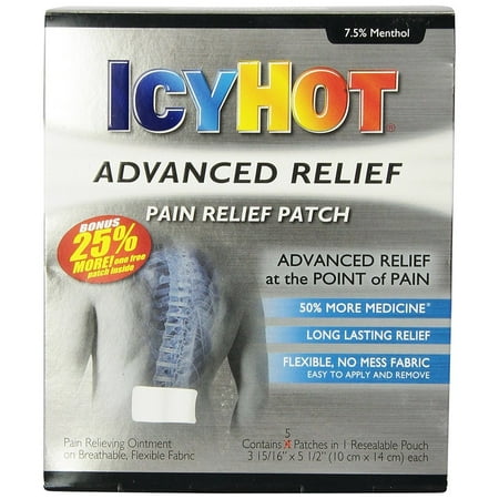Icy Hot Advanced Relief Pain Relief Patches, 5