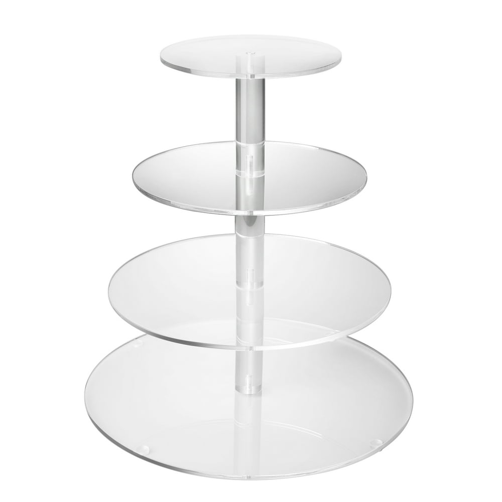 4 Tier Cupcake Stand Holder Tower - Wedding Birthday Party Plastic Cupcake Display Tree for Baby ...