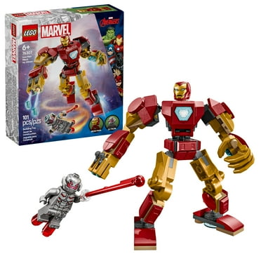 LEGO Marvel Iron Man Mech vs. Ultron Building Toy Set - Iron Man Toy for Kids, Boys and Girls, Ages 6  - Buildable Action Figure - Superhero Gift for Birthday - 76307