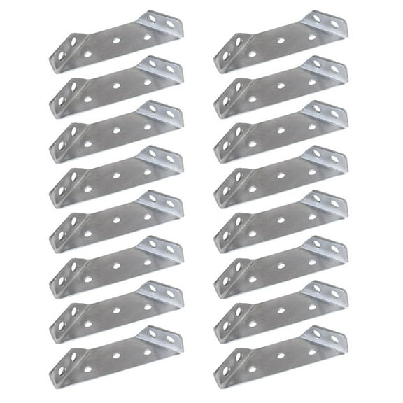 OUNONA  16 Pcs Mounting Shelf Bracket Brackets for Shelves Braces Silver