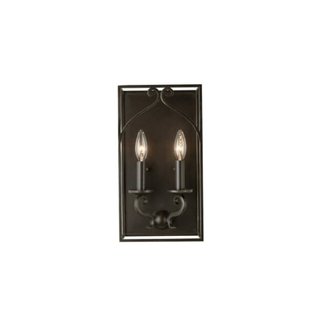 

Kalco Lighting Somers 8 2-light Farmhouse Metal ADA Sconce in Heirloom Bronze