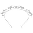 thumbnail image 3 of KAKOWELY Diadema con corona de estrellas y tiara de boda, con diamantes de imitación y cristales, ideal como tocado de novia o accesorio para el cabello., 3 of 5