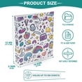 thumbnail image 3 of FORMRS 3 Ring Binder 1.5 inch with Pockets Set of 2 Clip Board 200 Sheets Capacity, Purple Doodle Pattern, 3 of 8