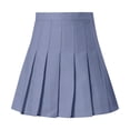 thumbnail image 4 of Ploknplq Knife Pleat Skirt for Women Solid Mini Length Pleated Skirts for Women Mini Skirt Dark Gray S, 4 of 4