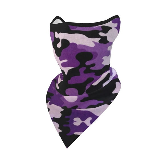 Purple Camouflage Bandanas Headband Quick Dry Protection Windproof Multifunctional Print Balaclava