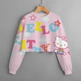 thumbnail image 4 of Girls' Short O Neck Long Sleeve Top Hello Kitty Cartoon Balloon Print Girls' Clothing Spring And Autumn Pullover Casual Children, 4 of 6