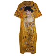 thumbnail image 4 of GUSTAV KLIMT - Retrato de Adele Bloch-Bauer I Impresión artística de Gustav Klimt en HD Vestido de bolsillo suelto Vestido de mujer Vestidos de lujo, 4 of 6