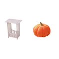 thumbnail image 1 of Mesa De Noche Portátil Y Juego De Almohada De Calabaza De Peluche Para Decoración Y Uso Práctico En Hoteles, Cafeterías, Salones, Balcones Y Dormitorios., 1 of 8
