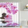 thumbnail image 4 of Cortinas de ducha impermeables 3D Cortina de baño de lino Decoración de baño Tipo 4 180x180cm Advancent HA6767-04B, 4 of 6