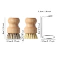 thumbnail image 2 of Brushes Natural Dish Scrubber With Racks Wooden Dishwashing Brush For Washing Dishes Pots Pans And Scrub Brush Multifunctional Cleaning Brush With Rack For Organization, 2 of 4