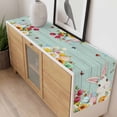 thumbnail image 4 of Easter Bunny Table Runner 120 Inches Long Farmhouse Dress Scarves, Farmhouse Watercolor Eggs Tulip Wooden Grain Dining Tablerunner for Coffee Table/Kitchen Island/Party Décor, 13" x 120", 4 of 8