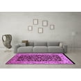 thumbnail image 3 of Ahgly Company Indoor Square Oriental Purple Industrial Area Rugs, 8' Square, 3 of 4