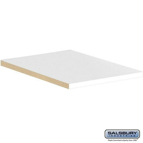 Salsbury Industries 44894AW Compartment Shelf for 18 in. Wide - 24 in. Deep Premier Wood Locker - Full Depth - Arctic White Edgebanding