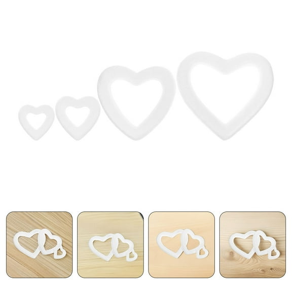 OFFIGAM 20 Pieces Unpainted Foam Heart Shapes for Wedding Decorations, Valentine Crafts, Home Decor and Art Projects