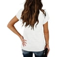 thumbnail image 5 of Blusa de manga corta, cuello en V, manga de pétalo, blusa con ribete de encaje, blusa de encaje guipur, calidad inigualable, 5 of 5