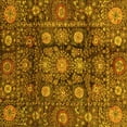 thumbnail image 1 of Ahgly Company Indoor Square Oriental Yellow Traditional Area Rugs, 4' Square, 1 of 4