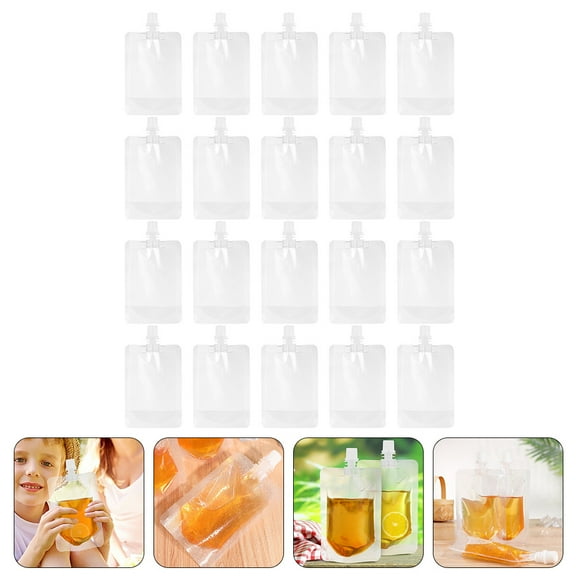 Sparsain 20pcs Food Grade Plastic Liquid Packaging Bags