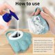 thumbnail image 2 of Brosse de bain pour chiens et chats, distributeur de shampooing et de massage en silicone pour chiens et chats à poils courts et longs (bleu en forme de patte) esquí esquí Gafas de esquí, 2 of 5