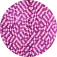 thumbnail image 1 of Ahgly Company Indoor Round Abstract Pink Contemporary Area Rugs, 7' Round, 1 of 4