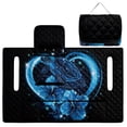 thumbnail image 5 of Pzuqiu Blue Sea Turtle Floral Quilted Golf Cart Seat Cover | 2-Person Universal Fit with 4 Pockets | Non-Slip Protective Golf Accessory, 5 of 9