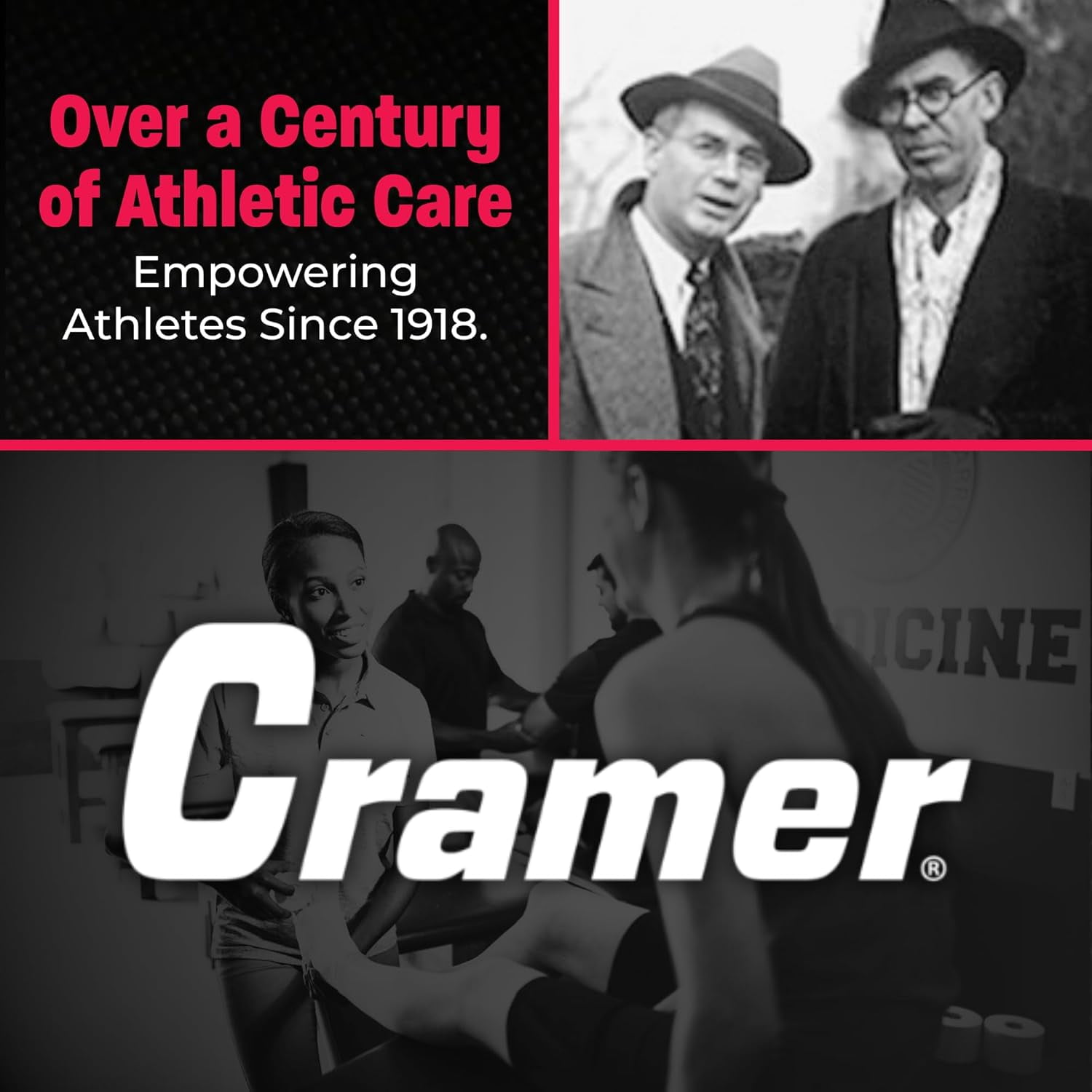Cramer Team Athletic Tape, Black, Easy Tear, Ankle & Wrist Taping, 6-Pack, 1.5" X 10 Yard