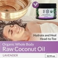 thumbnail image 4 of Raw Cold Pressed Coconut Oil for Hair, Skin, Face & Body | Relaxing Massage Oil | Lavender,12 oz for Women Men & Baby, 4 of 9