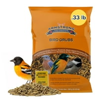 Armstrong Bird Grub Dried Black Soldier Fly Larvae, 0.3 Pounds - High-Calcium, Natural Mealworm Alternative for Orioles, Bluebirds and Chickadees - Ideal for Outdoor Feeders