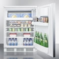 thumbnail image 4 of Summit Appliance CT66LWBISSHH 33.5 x 23.63 x 23.5 in. Built-In Undercounter Refrigerator-Freezer, White Cabinet, 4 of 4