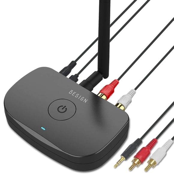 Adaptador de audio Bluetooth Besign BE-RCA de largo alcance negro