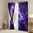 thumbnail image 3 of Erosebridal Purple Wolf Curtains for Bedroom,Moon Galaxy Wolf Curtains Blackout,Hunting Safari Curtains & Drapes Exotic Boho Style Window Curtains 2 Panels 38"Wx54"L, 3 of 6