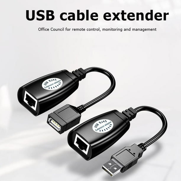 HW-RJ11 USB to RJ45 Extension Cable Ethernet Connector Line 50m Signal Amplifier