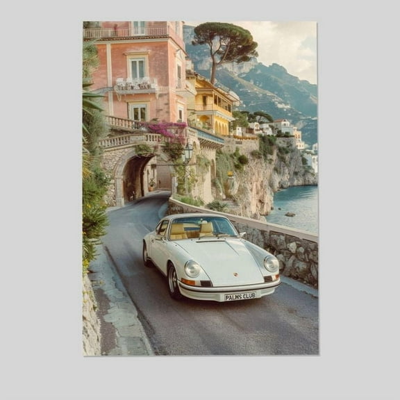 Vintage Poster - Old Money Aesthetic, Luxury Car Wall Art - Size 24x36 - Postora