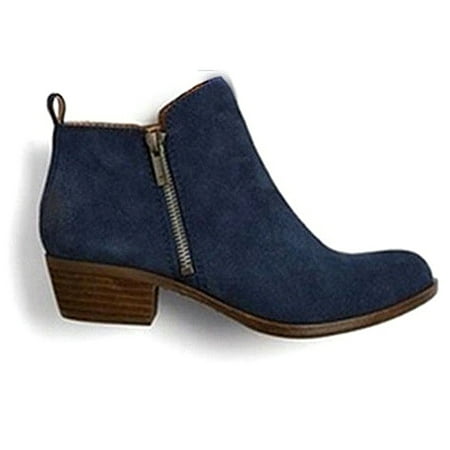 Women's casual rubber round head with thick boots