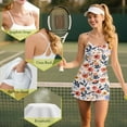 thumbnail image 6 of Yuyamidu Colorful Flowers Women's Workout Golf Dress Built-in Shorts with Pockets Fall Summer Sleeveless Open Back Tennis Dresses 2 Piece Sets Outfits Size L, 6 of 7