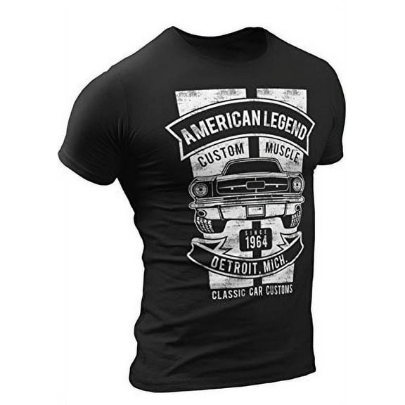 Detroit T Shirts Unisex S M L XL XXL - Ford Mustang Vintage Classic Car T-Shirt — Detroit Tee Shirts by DETROIṬREBELS
