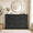 black, variant on 47" Wide 6 Drawer Dresser, Modern Wood Chest of Drawers & TV Stand, Anti-tip Safety, Antique White