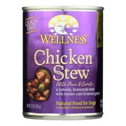 Angle View: Wellness Pet Products Dog Food - Chicken with Peas and Carrots - Case of 12 - 12.5 oz.