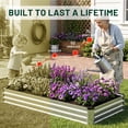 thumbnail image 4 of LIFERECORD Galvanized Raised Garden Bed, 94"L X 47"W X 11"H, Elevated Reinforced Large Metal Planter Box for Vegetable Flower Herb Outdoors, Rectangle, 4 of 8