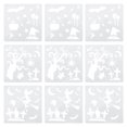 thumbnail image 3 of EeaseCA 9pcs Halloween Stencils Template Faces Stencil DIY Plastic Drawing Template, 3 of 7